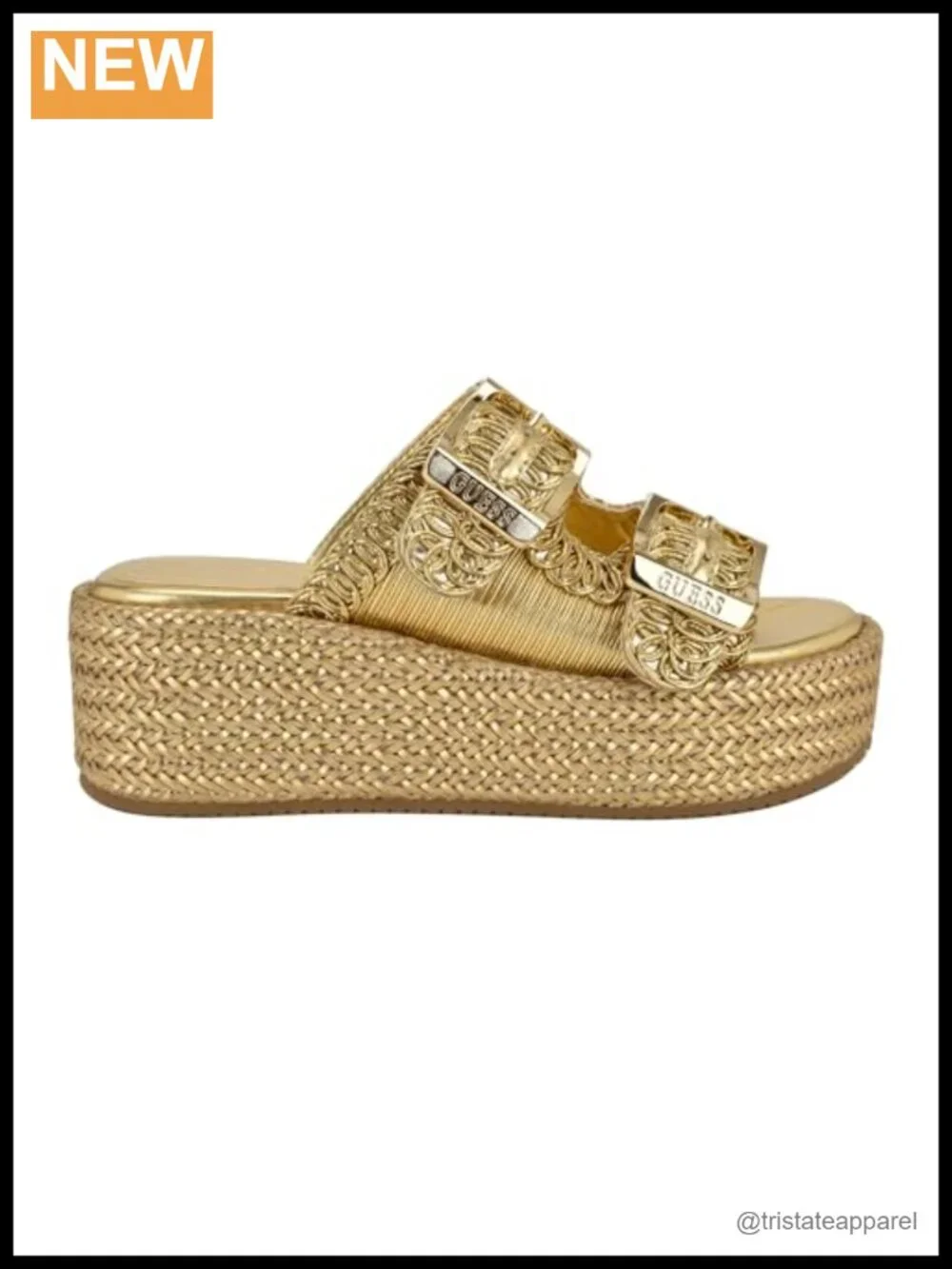 Woven Slide Sandal Platform Slip-On Casual Open Toe